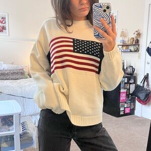 David Taylor Cream Knit Sweater